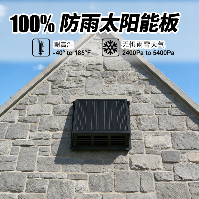 Solar attic fan installed