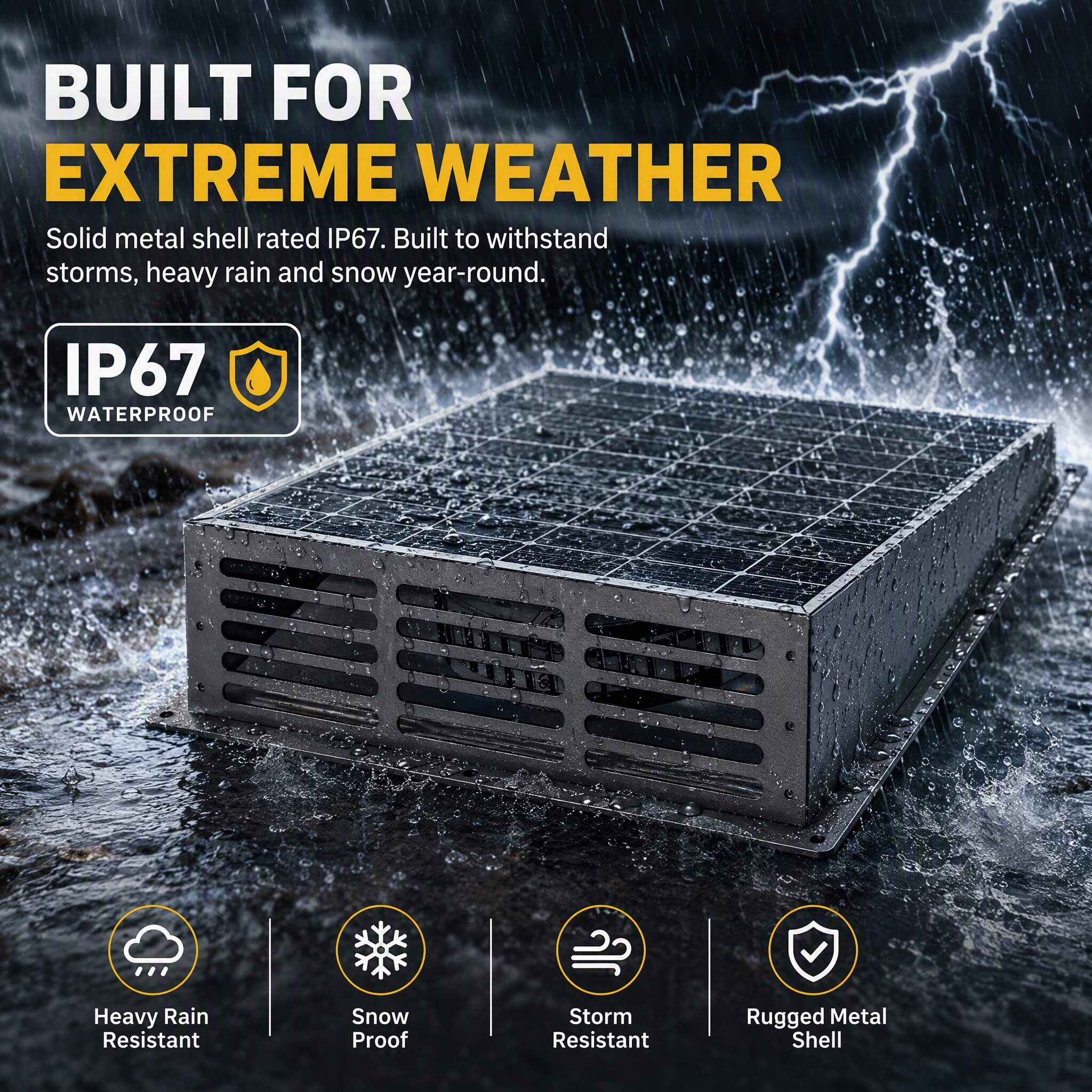 IP67 waterproof solar fan built for extreme weather